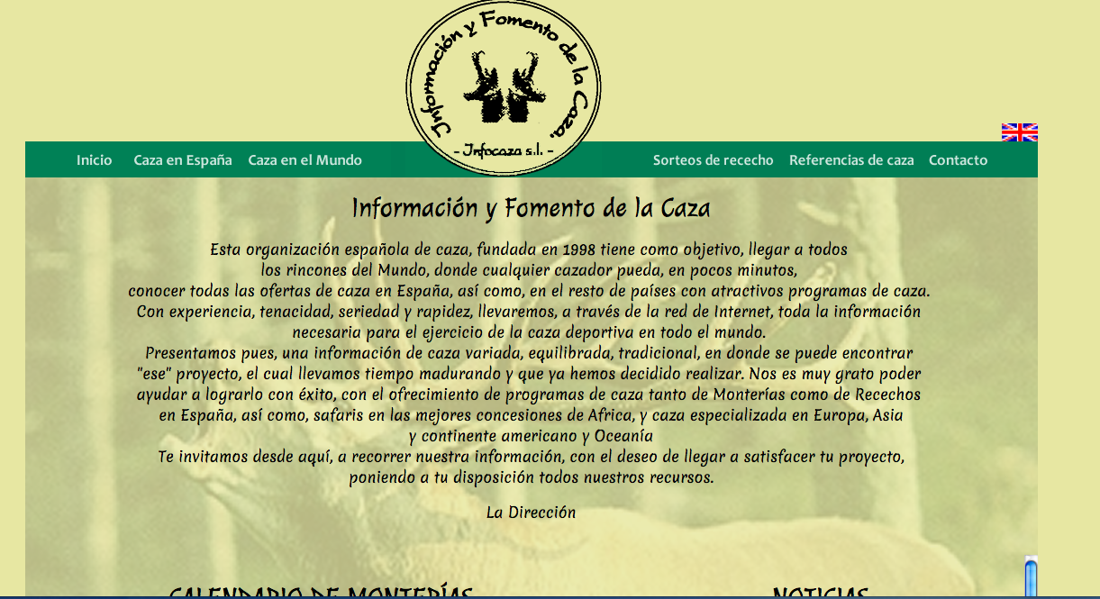 Web de Infocaza caza en España y el Mundo